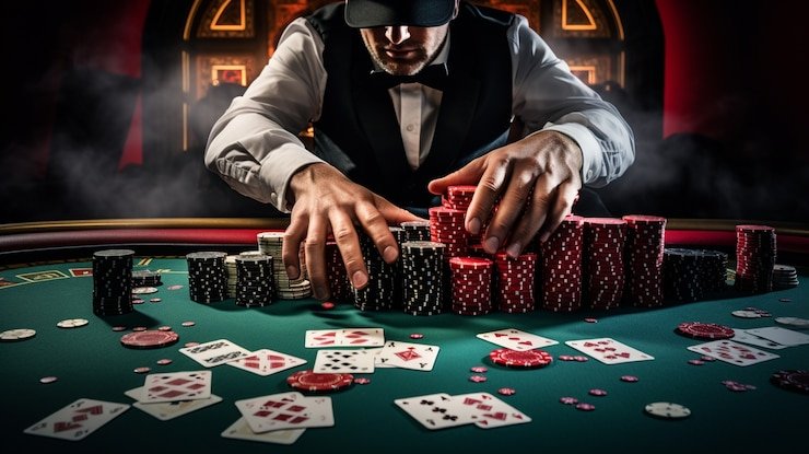 Pretty Gaming live baccarat table with banker and player cards displayed and live chat