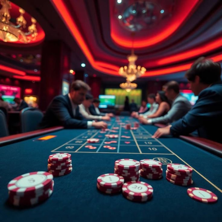 Multi-camera live studio setup with Wolf Gold dealer at roulette table